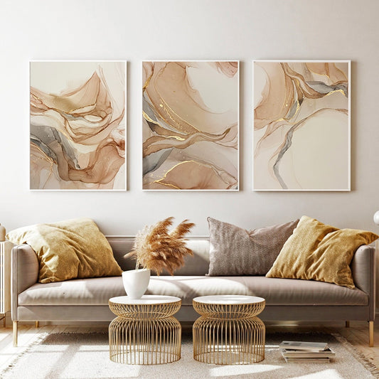 Beige Marble Poster Canvas